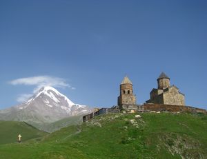 Gergeti Trinity Church and Mt. Kazbegi