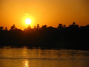 Nile Sunset At Kom Ombu