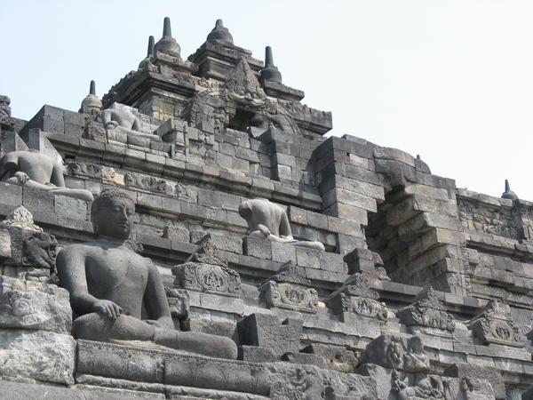 Borobudur and Buddha statues