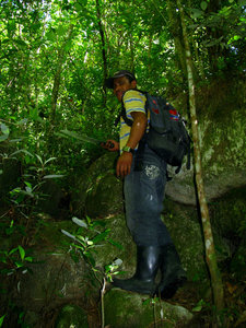 Guide Santos Ready for Anything: Machete, Gum Boots, Pack of Smokes