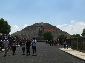Approaching the Pyramid of the Sun