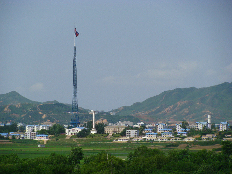 North Korean Flagpole at Kaesong