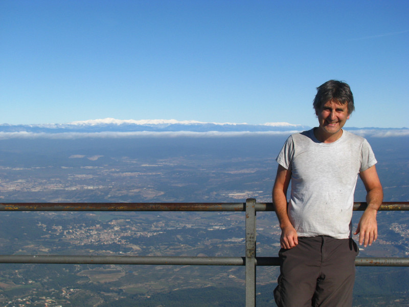 Sant Jeroni With Pyrenees In the Distance