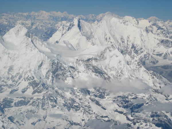 Mt Everest, North Ridge during flight from Lhasa