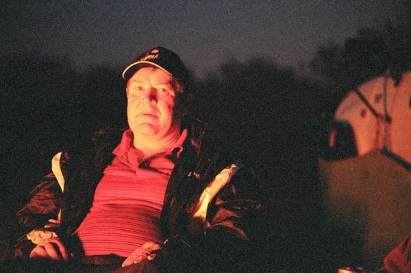 Dad by the campfire