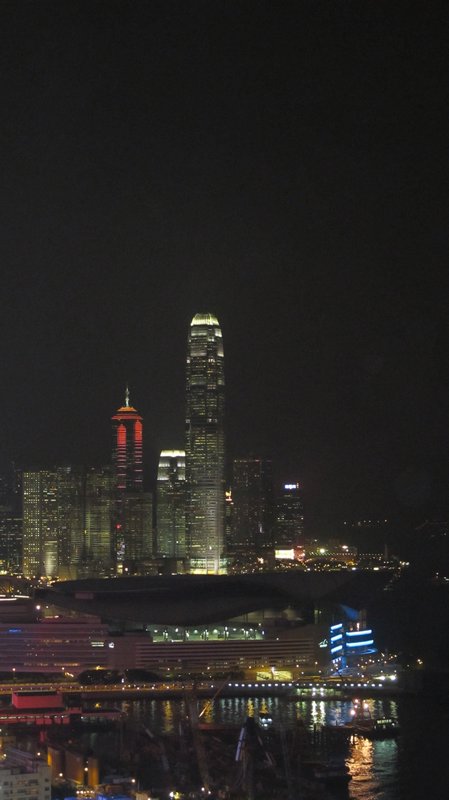 Uitzicht vanaf hotelbar by night