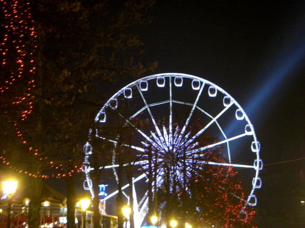 Brussels Ferris Wheel At Night