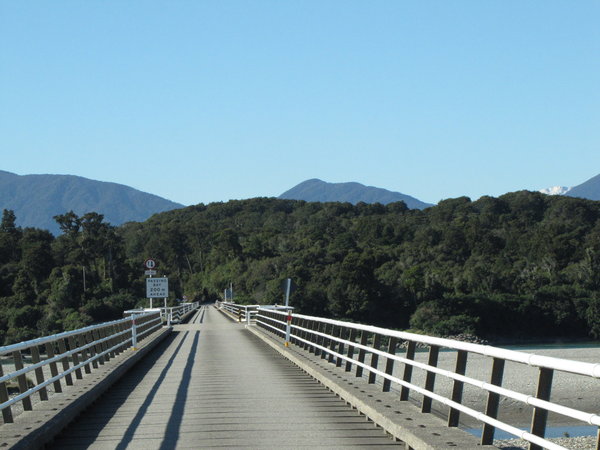 Bridge over Haast River near mouth.