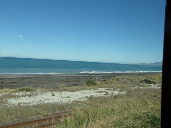 Rail along the beach