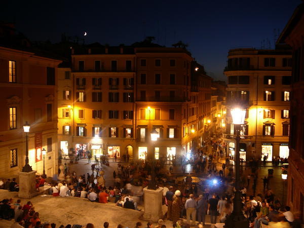 Spanish Steps, Rome, by night