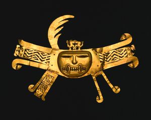 Peru,-Moche-or-Recuay-Mask-Ornament-1-550-painting-artwork-print