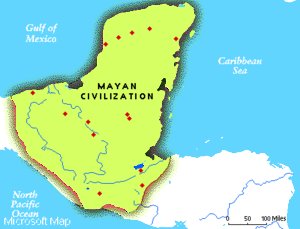 mesoamericam Mayan Map