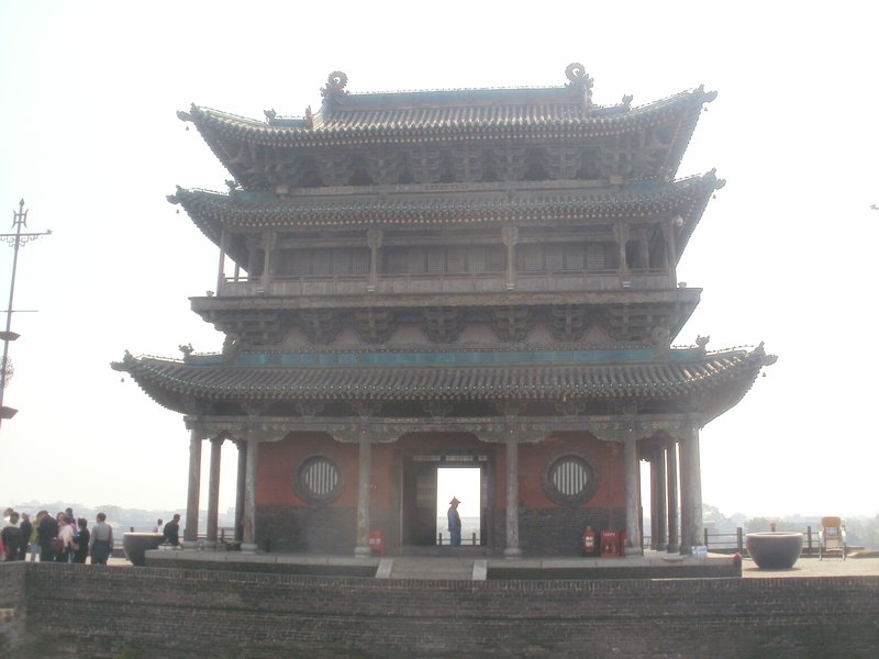 On top of the city walls Pingyao
