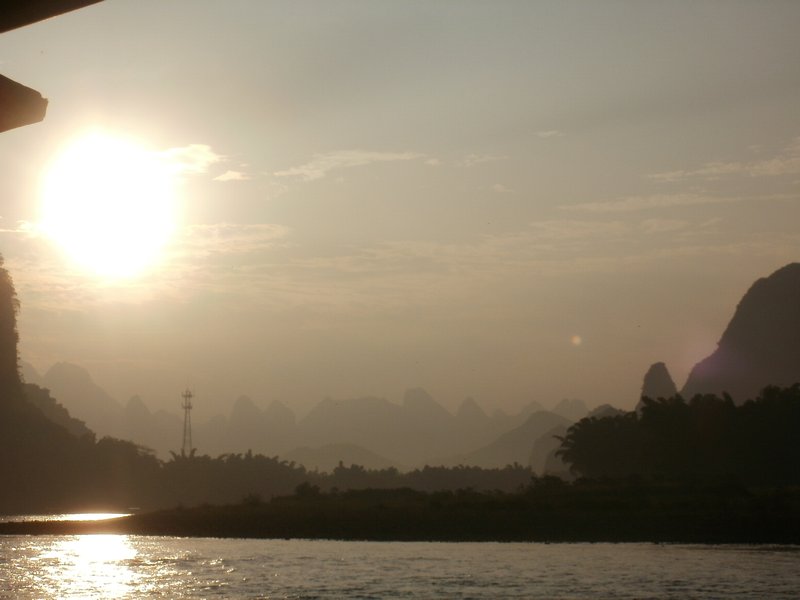 Sun rise over Li River