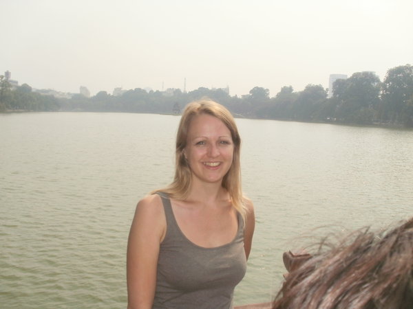 Katie at Ho Tay Lake