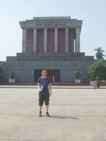 Michael in front of Ho Chi Minh Mausoleum