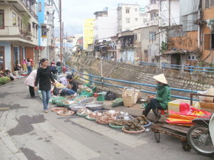 Fish "market" on the streets of Dalat