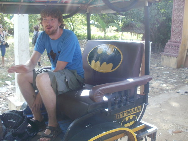 Michael in the Batmobile!!