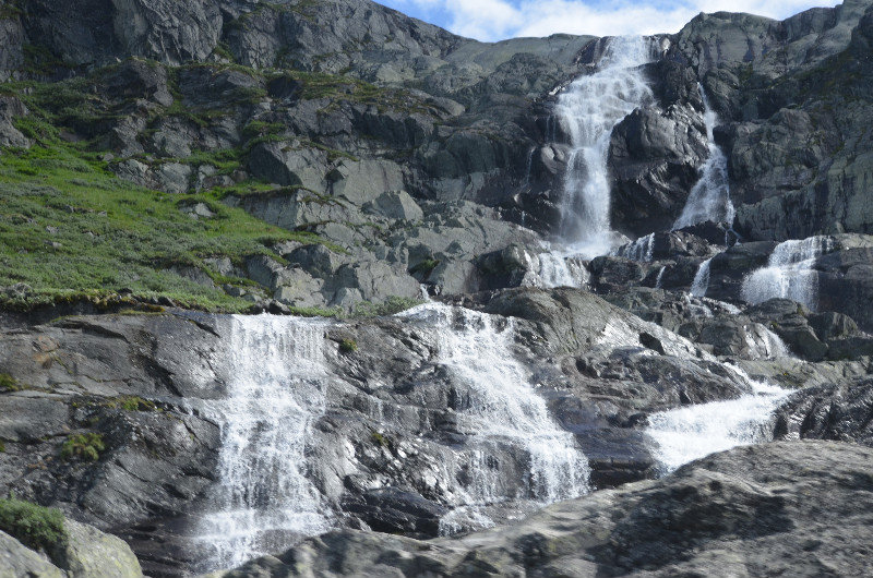 Beautiful waterfall on way to Sogndal.