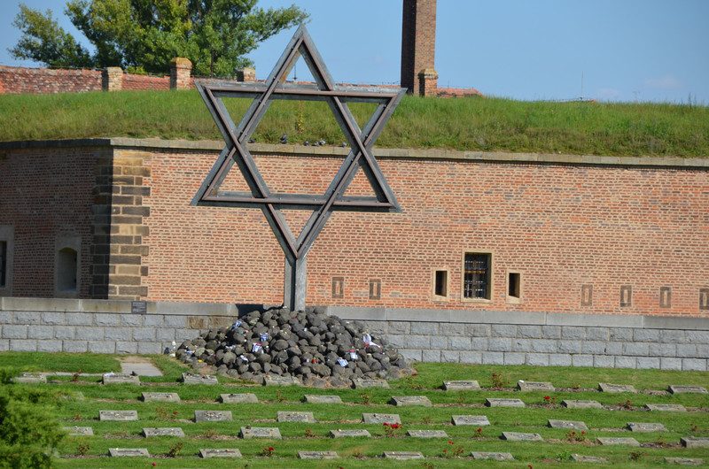 Star of David in Cemetery at Terezin