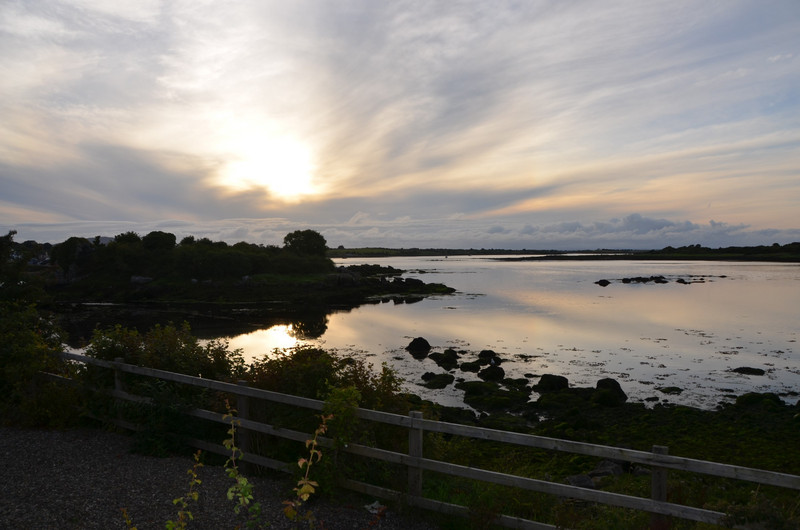 Sunset over shores of Galway Bay
