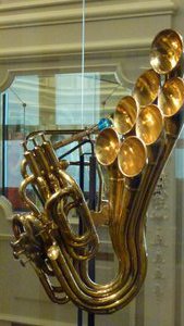 Unusual brass at Museum of Musical Instruments