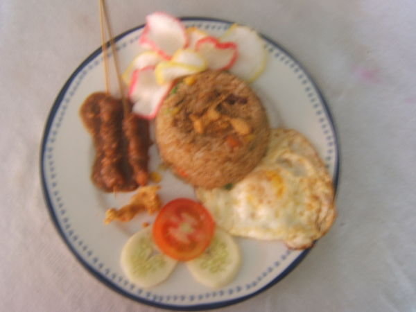 Nasi Goreng, Fried Egg & Satay