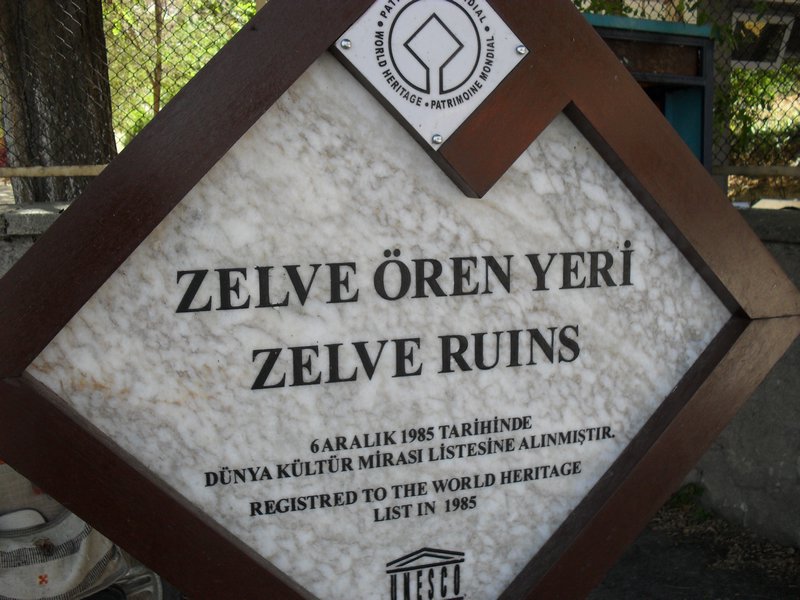 Zelve Ruins entrance - unesco