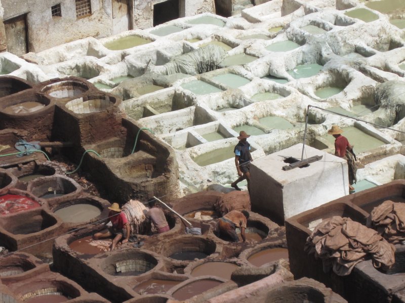 The tanneries in the Fes Medina