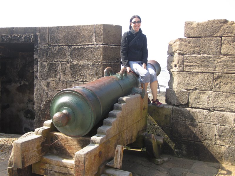 Portuguese cannons line the Skala ramparts and ME