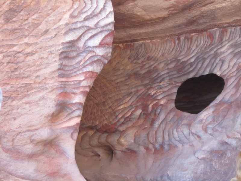 The various shades of red sandstone of Petra