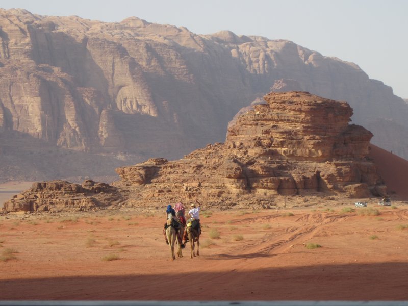 A camel ride in Wadi Rum