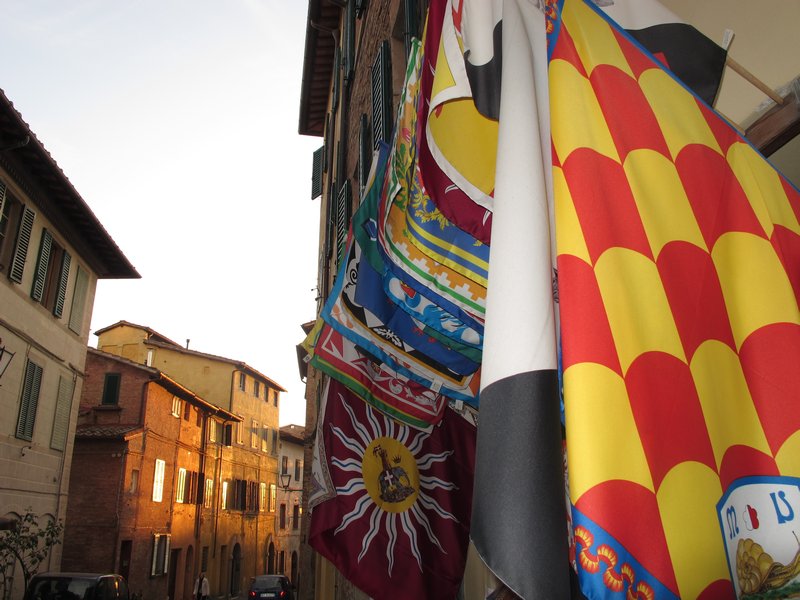 The flags of Siena