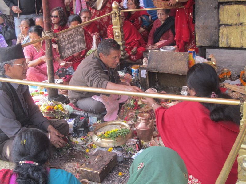 Sharing of food at the Hindu Temple