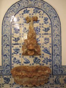Blue tiles in Pasteis de Belem