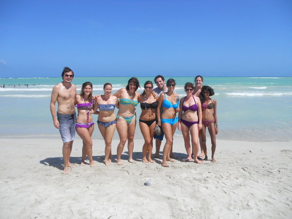 All of us on the beautiful beach!