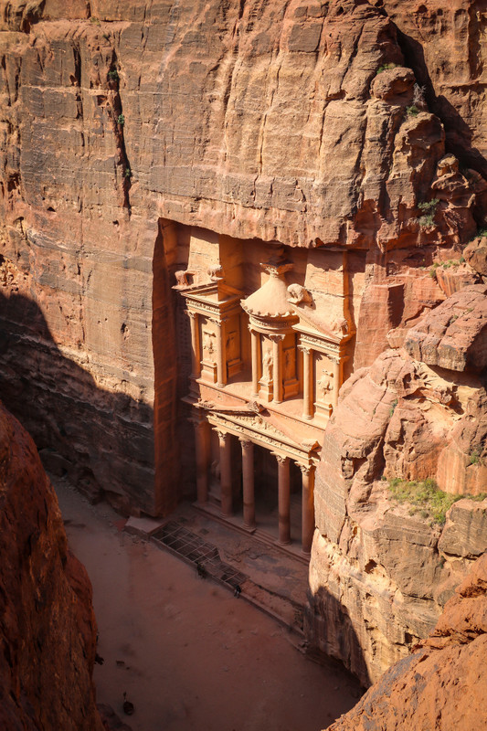 Petra - The Treasury from the top of the Al Khubtha trail