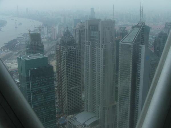 At the top of the Oriental Pearl Tower