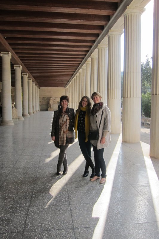 Mom, Mieke and me at the Agora