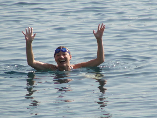 A refreshing swim in the Adriatic after a 42 km ride!