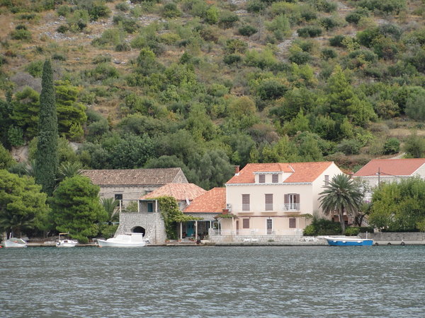 Looking at House Tereza from across the bay