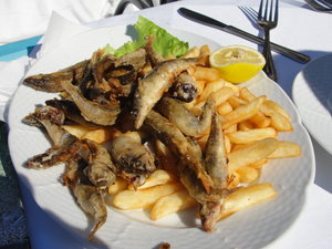 Real fish and chips - Korcula style