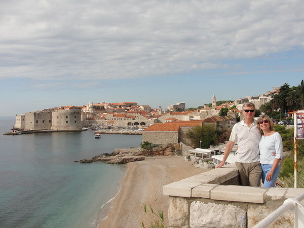 View of Dubrovnik old town from in front of out apartment