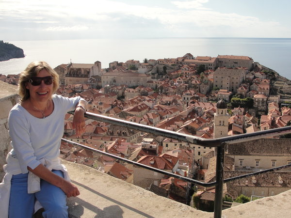 Dubrovnik rooftops as seen from the highest point of the walls