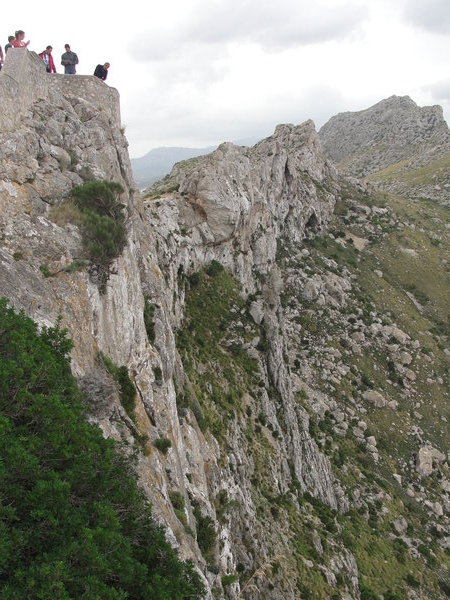 Looking over the cliffs at Formentor