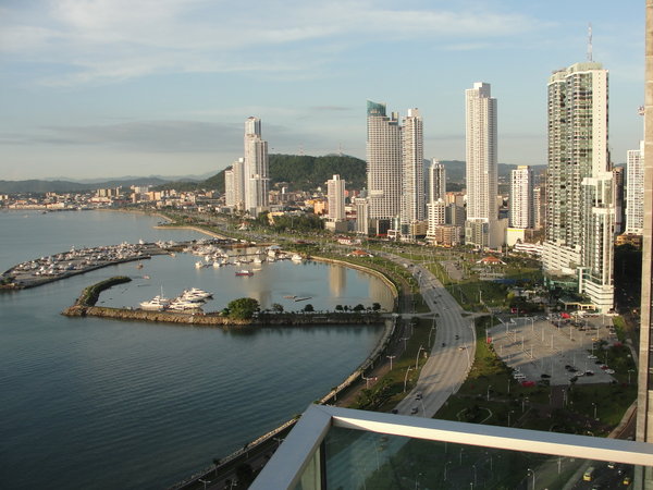 Wonderful view of Panama City from the pool deck at the hotel