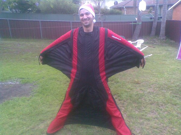 Trying a friends Wingsuit