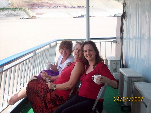 Drinks at the back of the Boat along the Yangtze