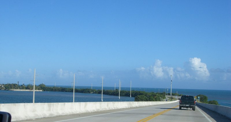 Stretch of road along Florida Keys