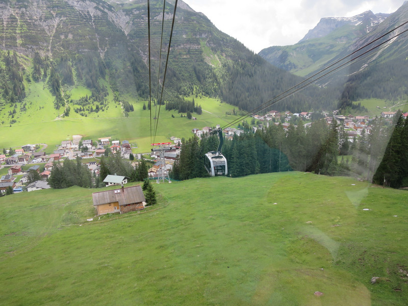 gaining height on the second cable car